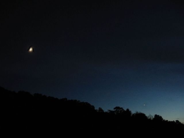 Moon and Venus at Dusk